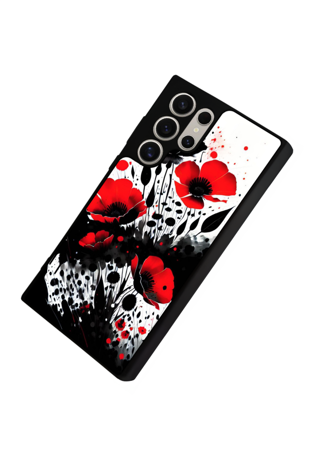 Samsung Galaxy S23 Ultra Uyumlu Floral Tasarımlı Glossy Premium Kılıf