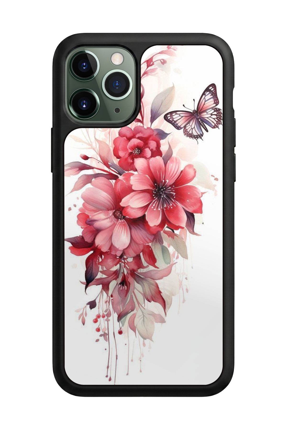 iPhone 11 Pro Uyumlu Floral Tasarımlı Glossy Premium Kılıf