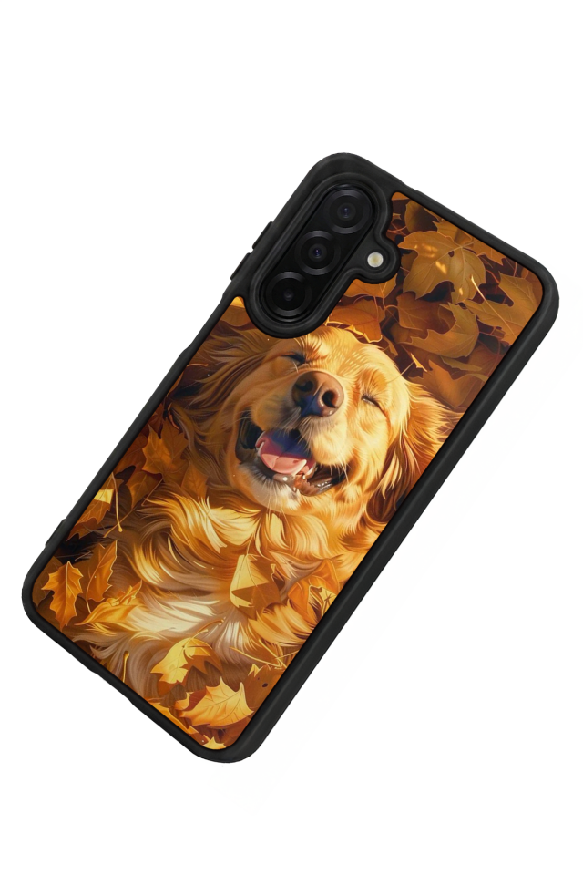 Samsung Galaxy A36 Uyumlu Golden Kopek Tasarımlı Glossy Premium Kılıf