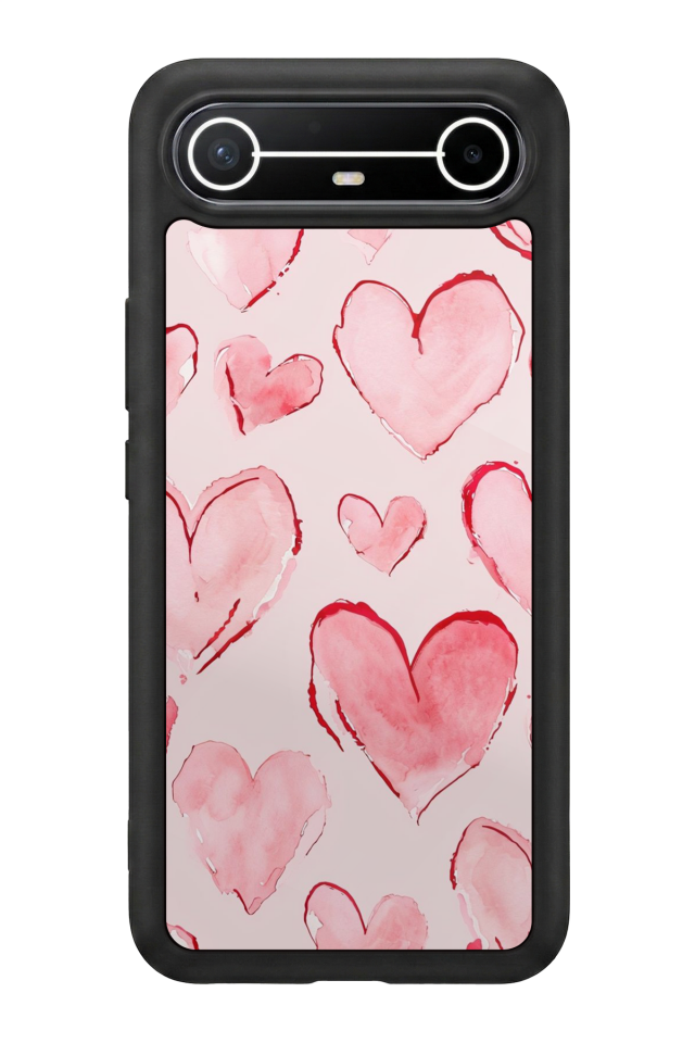 Tecno Spark Slim 5G Uyumlu Kalp Love Tasarımlı Glossy Premium Kılıf
