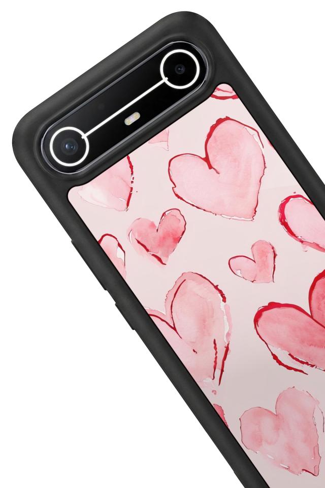 Tecno Spark Slim 5G Uyumlu Kalp Love Tasarımlı Glossy Premium Kılıf