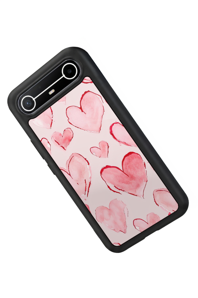 Tecno Spark Slim 5G Uyumlu Kalp Love Tasarımlı Glossy Premium Kılıf