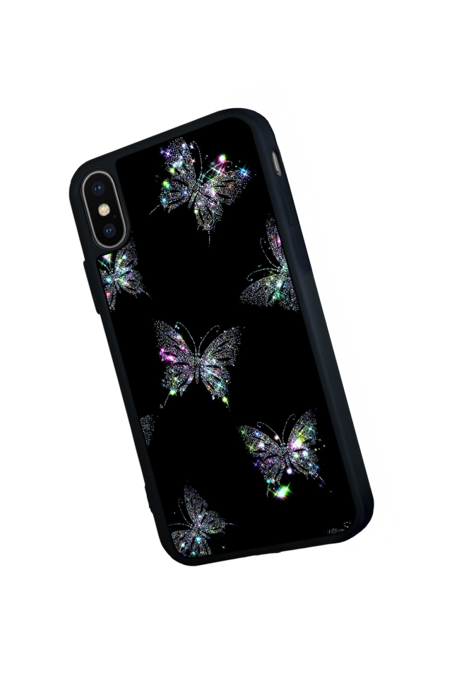 iPhone X/ XS Uyumlu Kelebek Tasarımlı Glossy Premium Kılıf