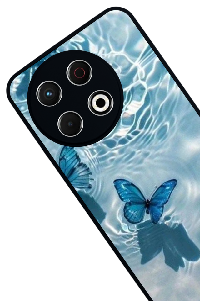 Tecno Spark 30 Pro Uyumlu Kelebek Tasarımlı Glossy Premium Kılıf