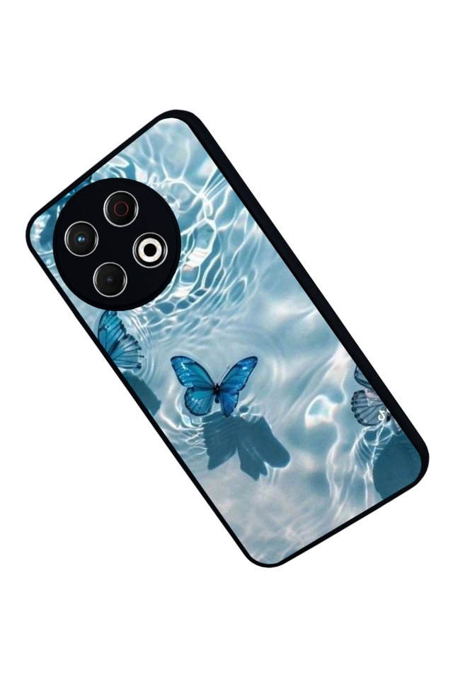 Tecno Spark 30 Pro Uyumlu Kelebek Tasarımlı Glossy Premium Kılıf