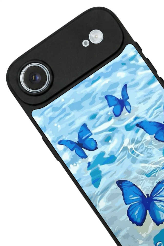iPhone 17 Air Uyumlu Kelebek Tasarımlı Glossy Premium Kılıf
