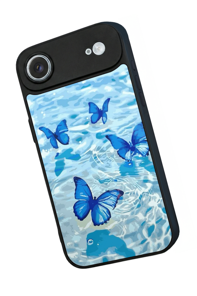 iPhone 17 Air Uyumlu Kelebek Tasarımlı Glossy Premium Kılıf