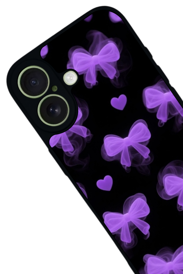 iPhone 17 Uyumlu Kurdele Tasarımlı Glossy Premium Kılıf