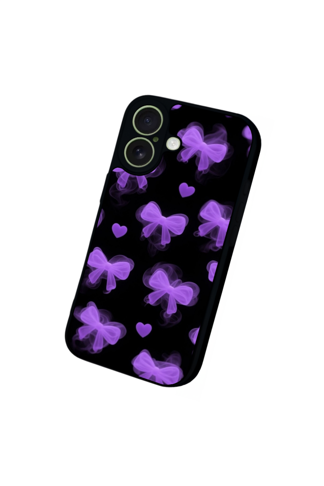 iPhone 17 Uyumlu Kurdele Tasarımlı Glossy Premium Kılıf