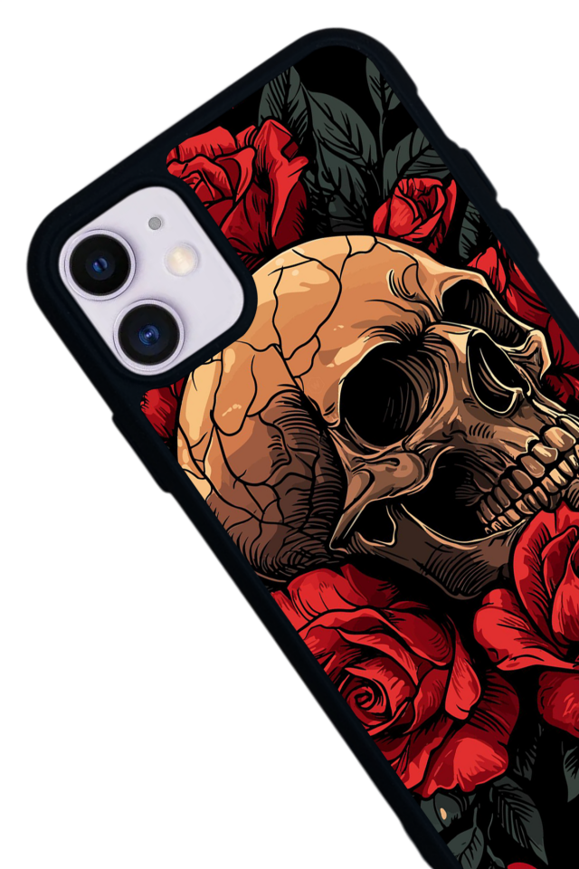 iPhone 11 Uyumlu KuruKafa Tasarımlı Glossy Premium Kılıf