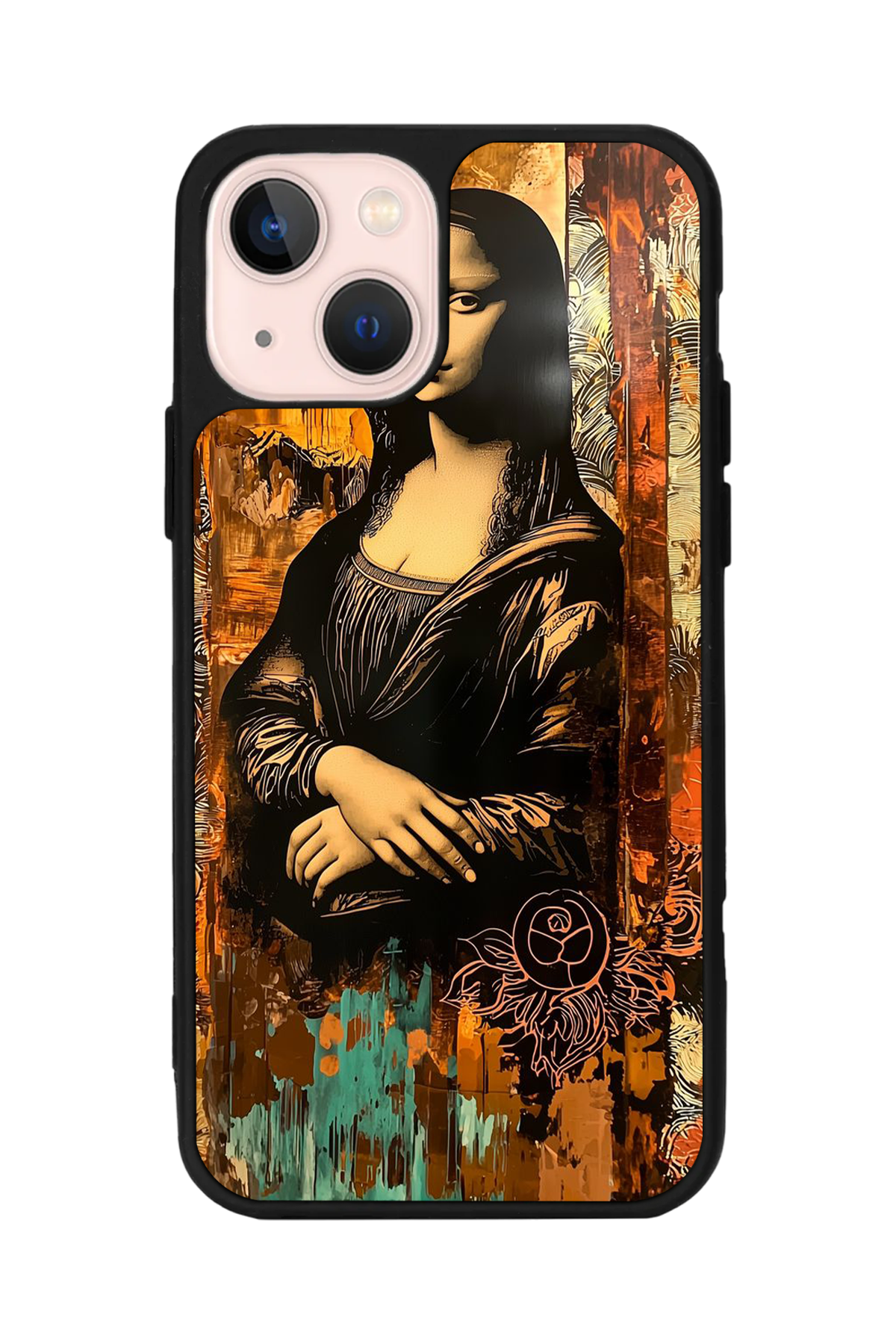 iPhone 13/14 Uyumlu Monalisa Tasarımlı Glossy Premium Kılıf