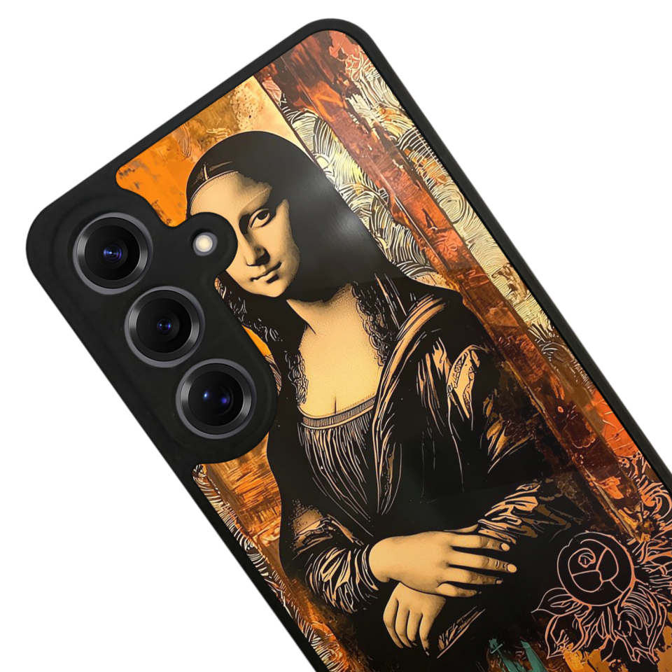 Samsung Galaxy S25 Uyumlu Monalisa Tasarımlı Glossy Premium Kılıf