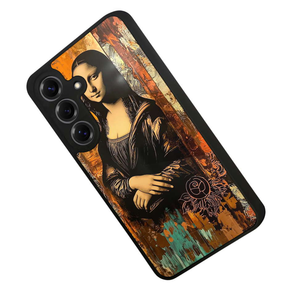 Samsung Galaxy S25 Uyumlu Monalisa Tasarımlı Glossy Premium Kılıf