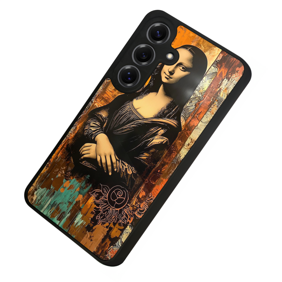 Samsung Galaxy S25 Uyumlu Monalisa Tasarımlı Glossy Premium Kılıf