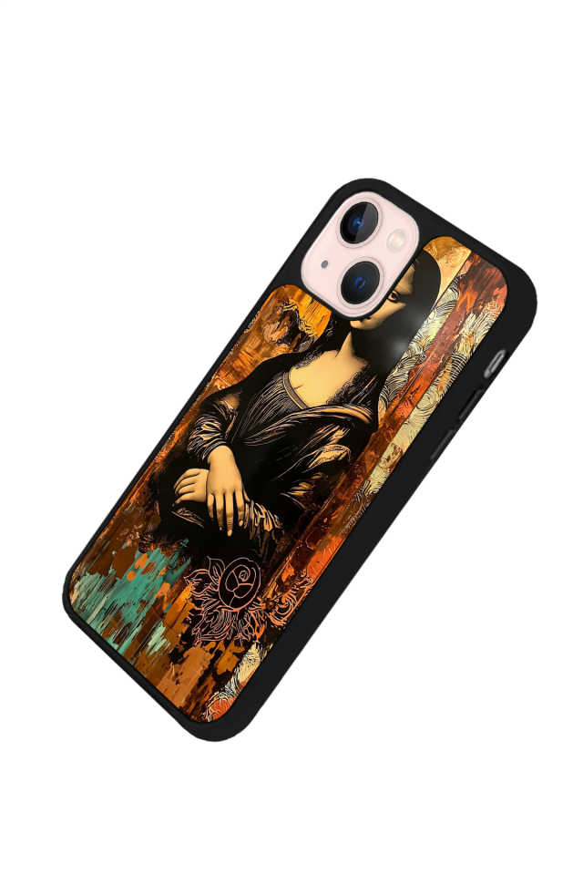 iPhone 13/14 Uyumlu Monalisa Tasarımlı Glossy Premium Kılıf