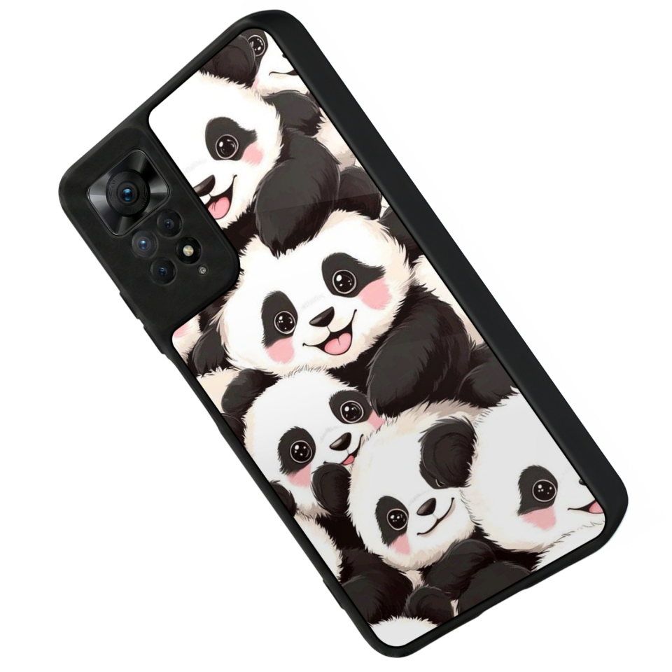 Xiaomi Redmi Note 12 Pro Uyumlu Panda Tasarımlı Glossy Premium Kılıf