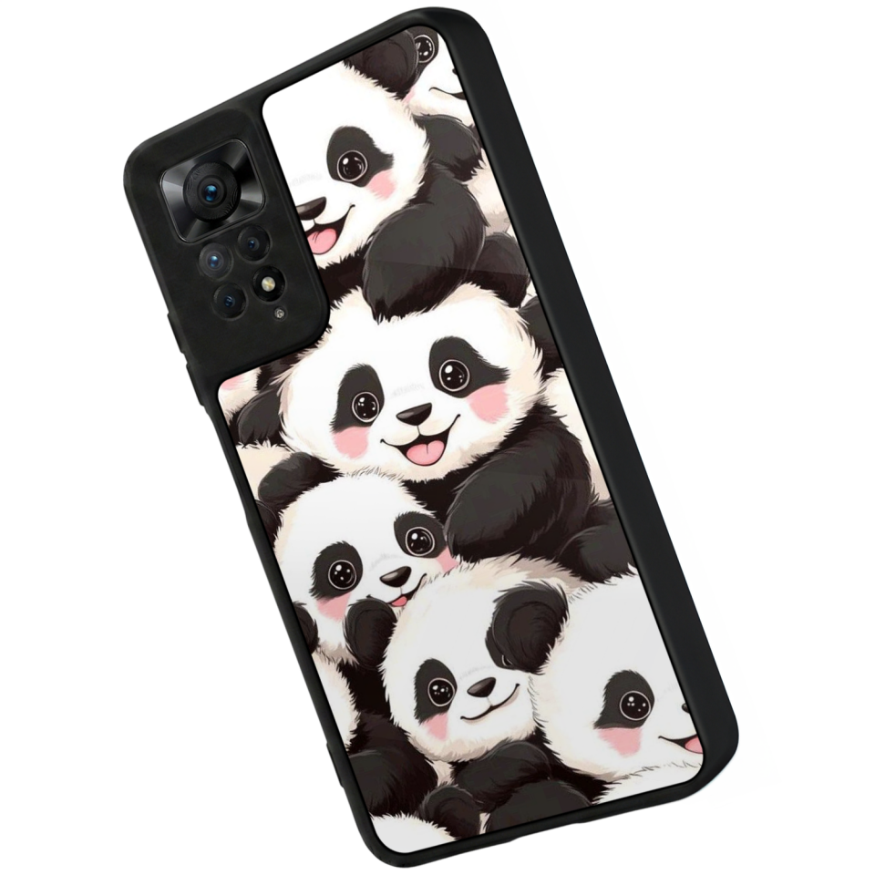 Xiaomi Redmi Note 12 Pro Uyumlu Panda Tasarımlı Glossy Premium Kılıf