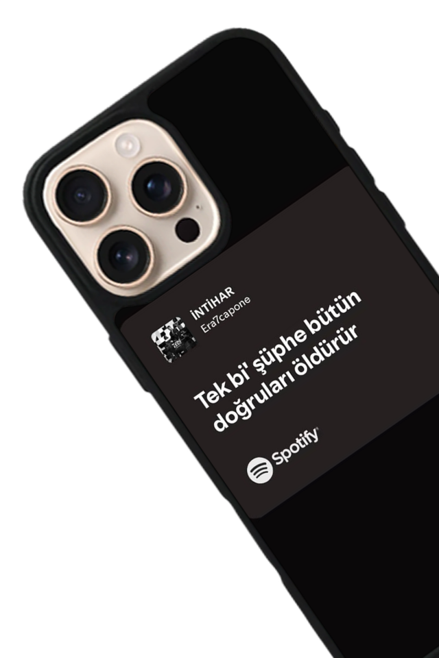 iPhone 15 Pro Max Uyumlu Sarki Sozleri Tasarımlı Glossy Premium Kılıf