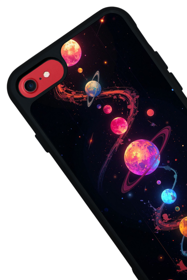 iPhone 7 Uyumlu Uzay Tasarımlı Glossy Premium Kılıf