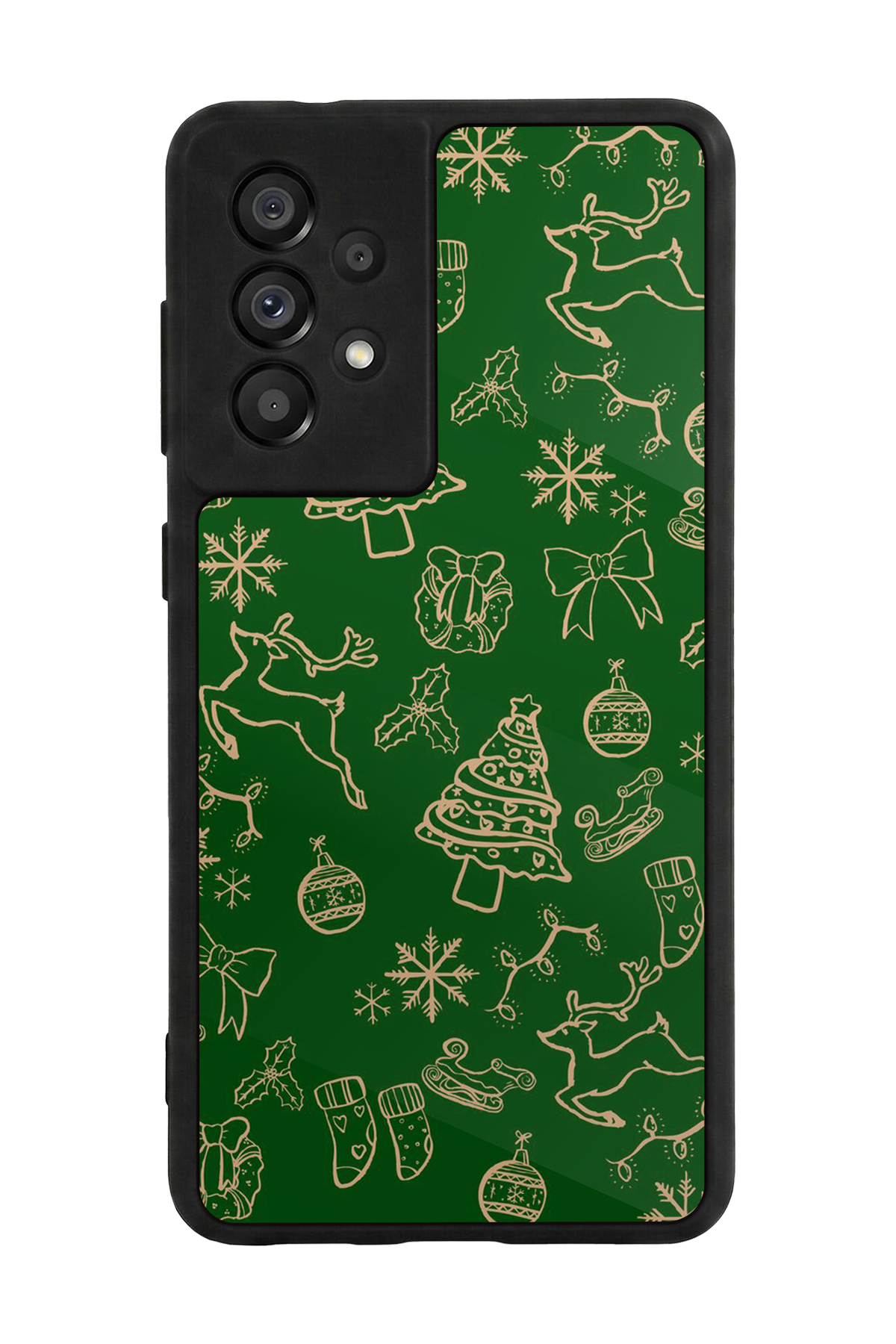 Samsung Galaxy A73 Uyumlu Yilbasi Christmas Tasarımlı Glossy Premium Kılıf