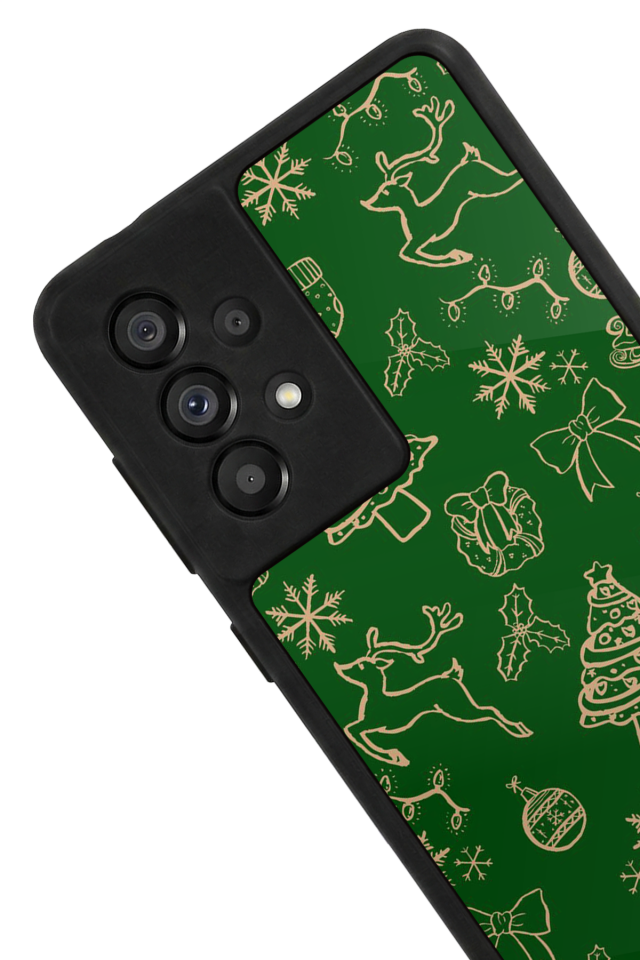 Samsung Galaxy A73 Uyumlu Yilbasi Christmas Tasarımlı Glossy Premium Kılıf