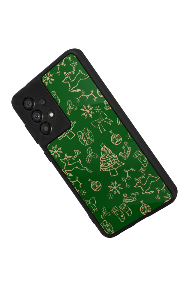 Samsung Galaxy A73 Uyumlu Yilbasi Christmas Tasarımlı Glossy Premium Kılıf