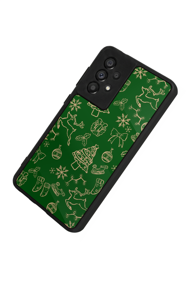Samsung Galaxy A73 Uyumlu Yilbasi Christmas Tasarımlı Glossy Premium Kılıf