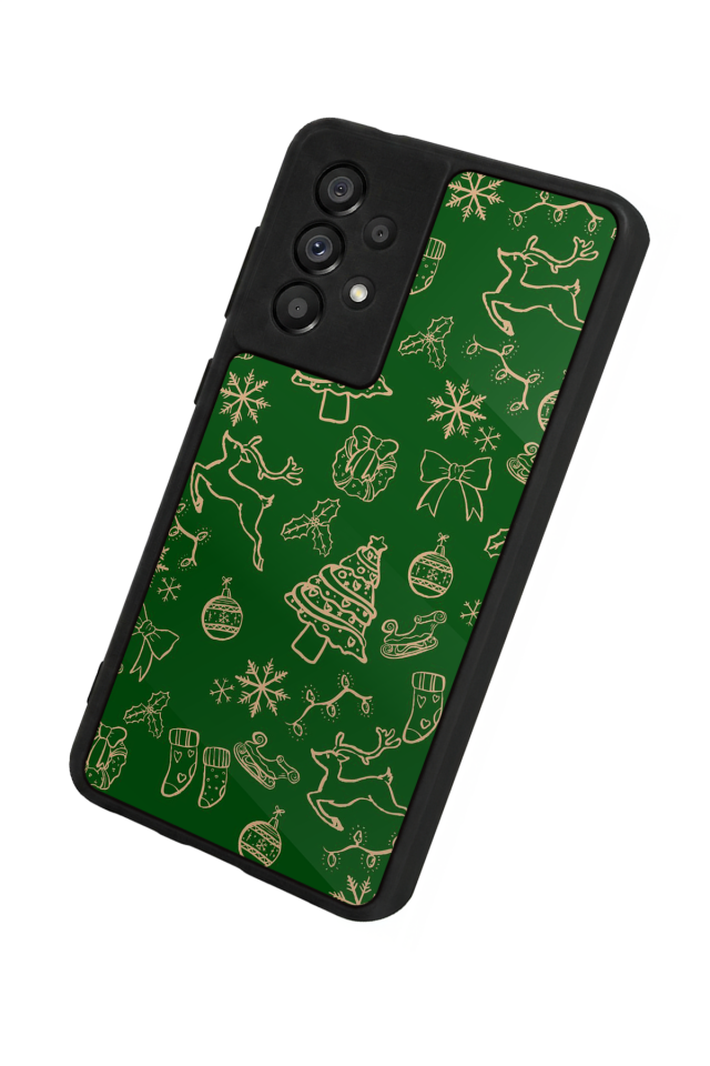 Samsung Galaxy A73 Uyumlu Yilbasi Christmas Tasarımlı Glossy Premium Kılıf