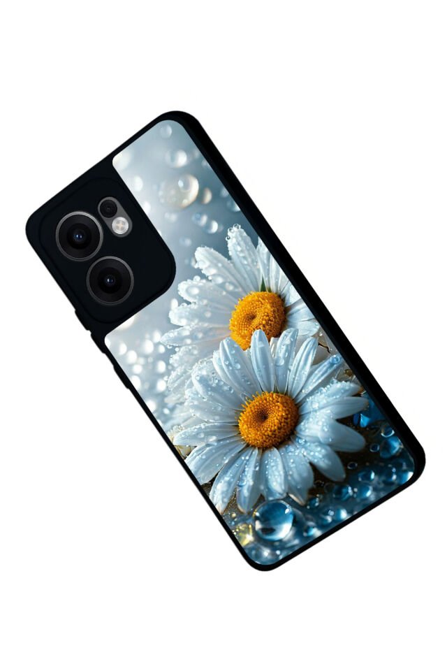 Oppo Reno 13F Uyumlu Cicek Tasarımlı Glossy Premium Kılıf