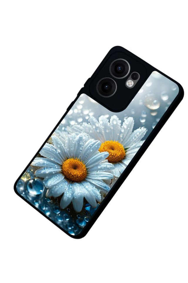 Oppo Reno 13F Uyumlu Cicek Tasarımlı Glossy Premium Kılıf