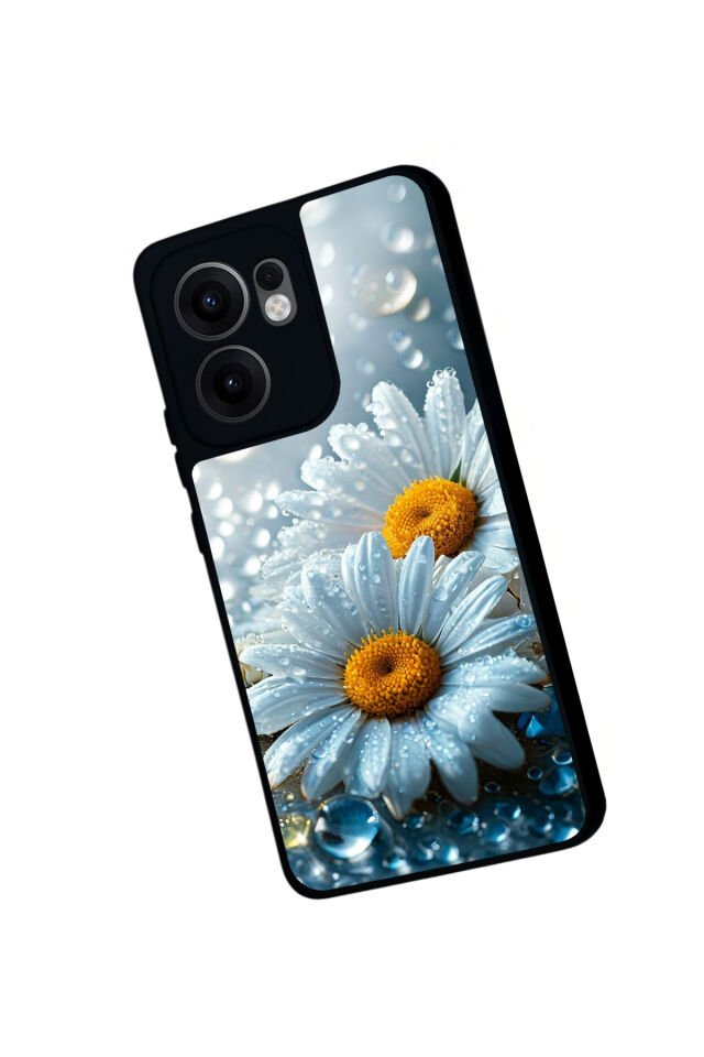 Oppo Reno 13F Uyumlu Cicek Tasarımlı Glossy Premium Kılıf