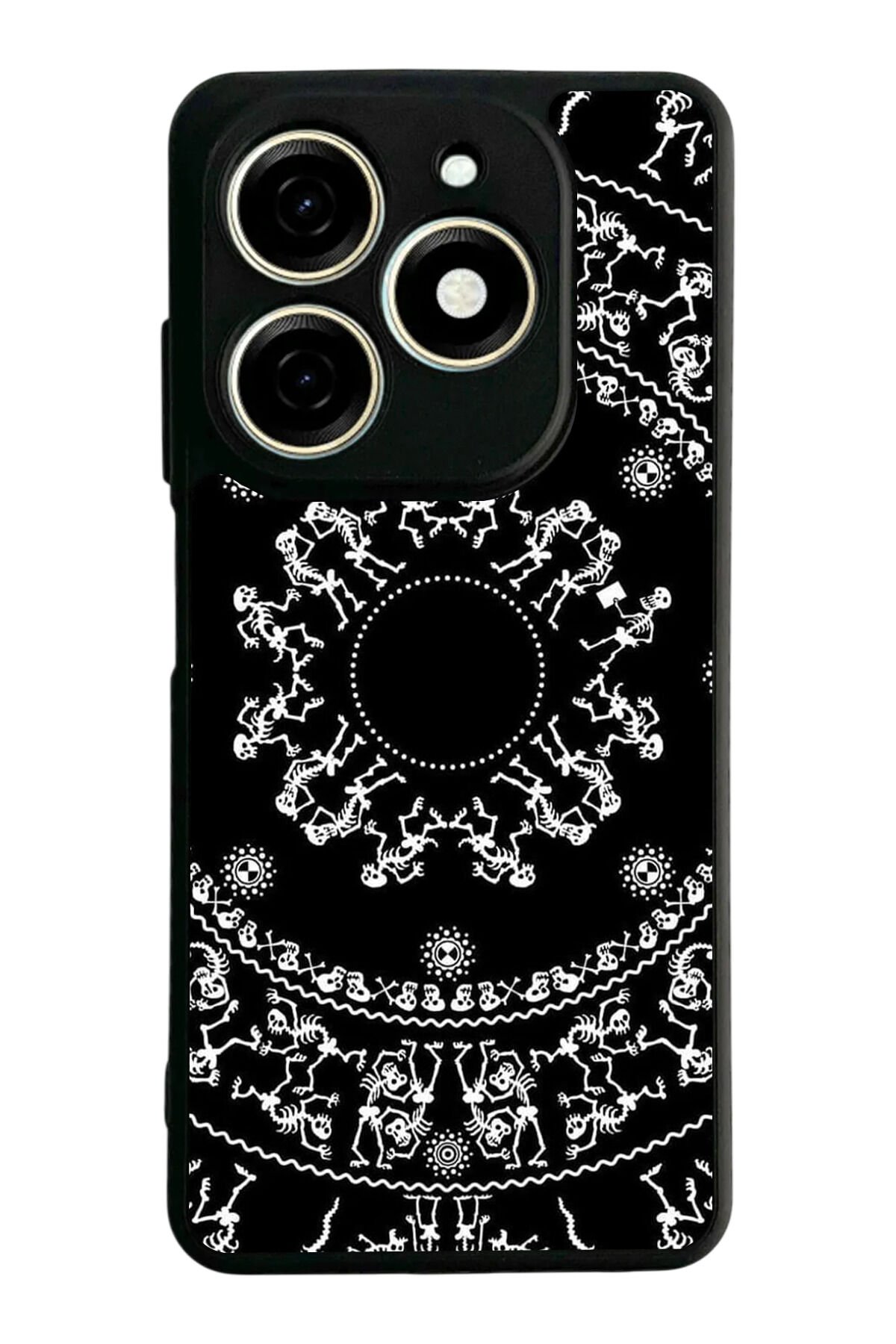Infınıx Smart 8 Pro Uyumlu Mandala Tasarımlı Glossy Premium Kılıf
