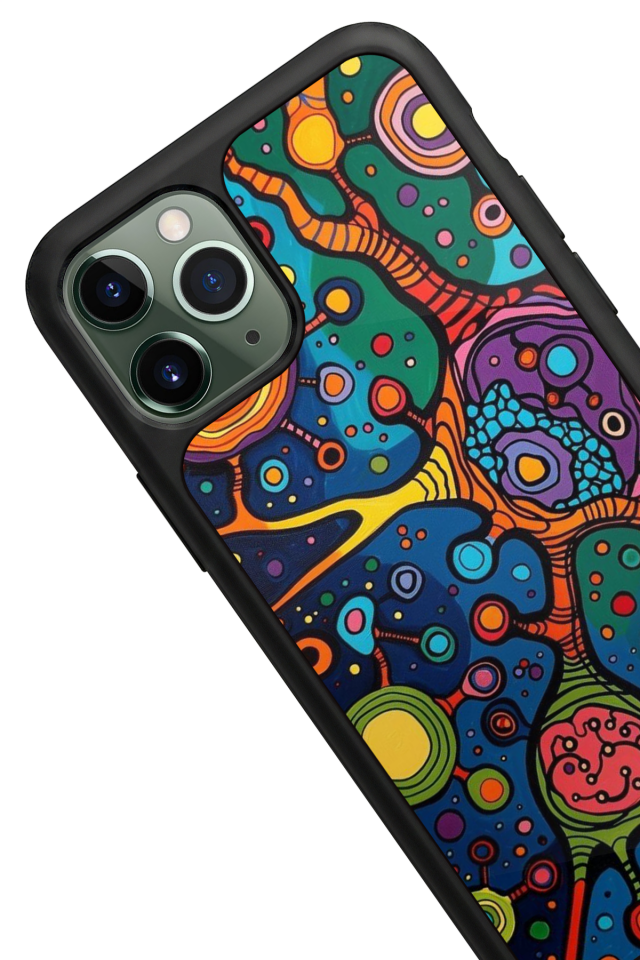 iPhone 11 Pro Uyumlu Abstract Tasarımlı Glossy Premium Kılıf