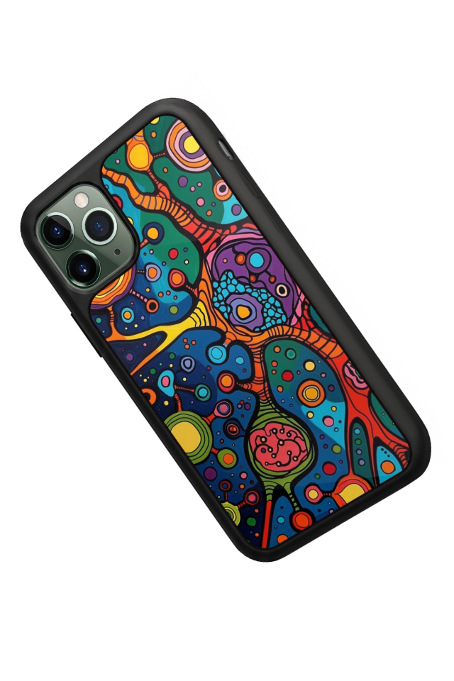 iPhone 11 Pro Uyumlu Abstract Tasarımlı Glossy Premium Kılıf