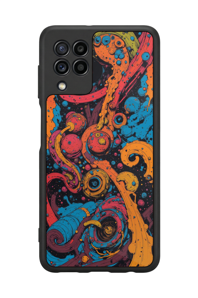 Samsung Galaxy M22 Uyumlu Abstract Tasarımlı Glossy Premium Kılıf