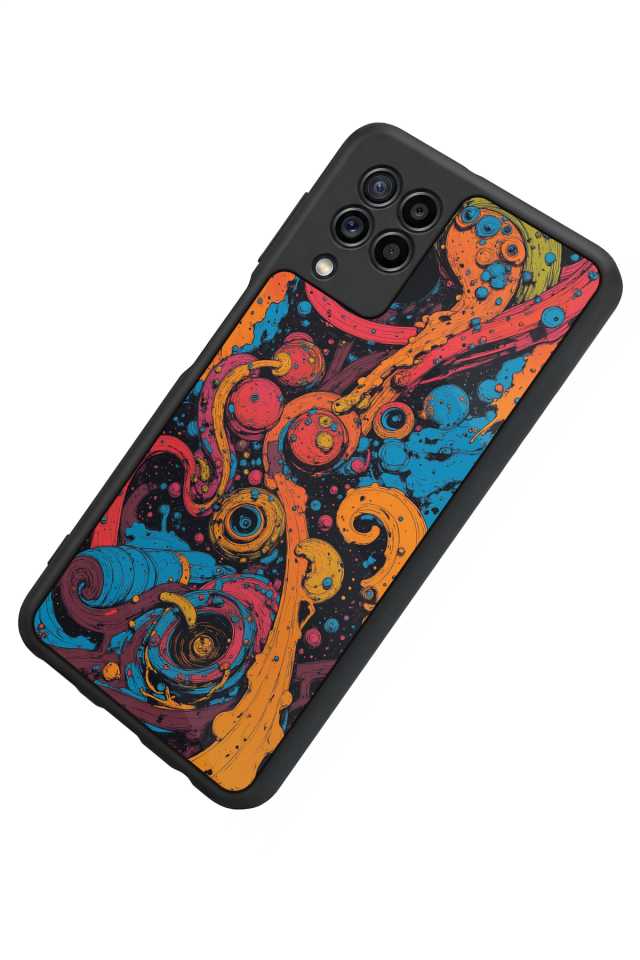 Samsung Galaxy M22 Uyumlu Abstract Tasarımlı Glossy Premium Kılıf