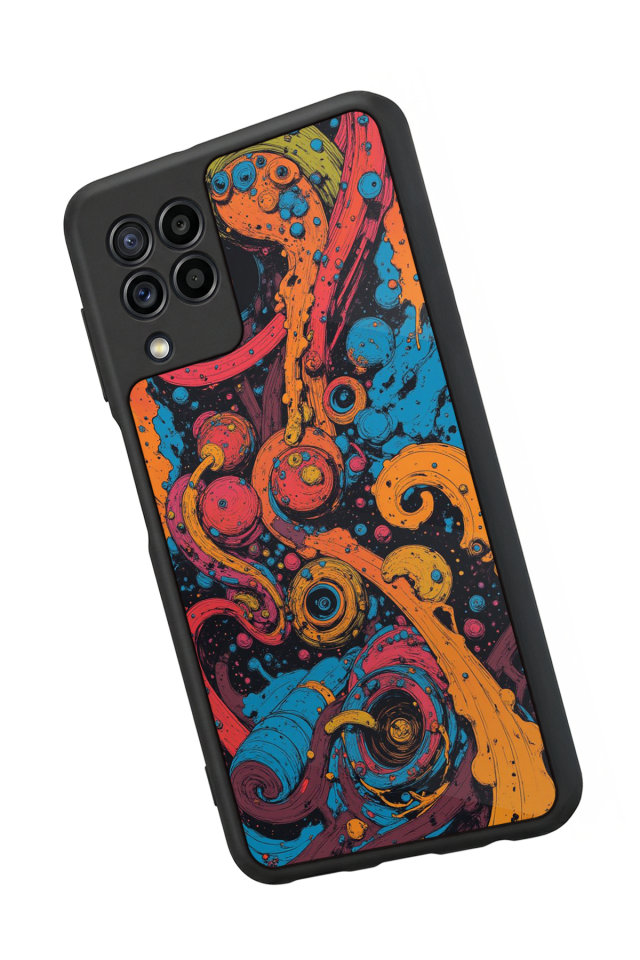 Samsung Galaxy M22 Uyumlu Abstract Tasarımlı Glossy Premium Kılıf