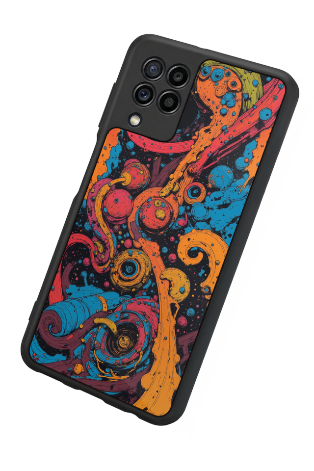 Samsung Galaxy M22 Uyumlu Abstract Tasarımlı Glossy Premium Kılıf