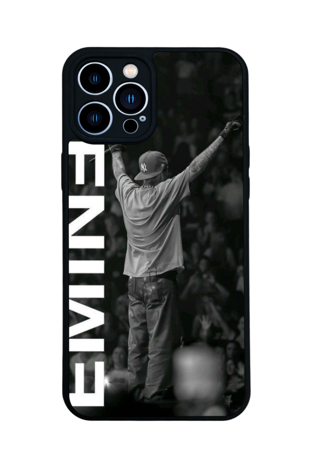 iPhone 12 Pro Max Uyumlu Eminem Tasarımlı Glossy Premium Kılıf