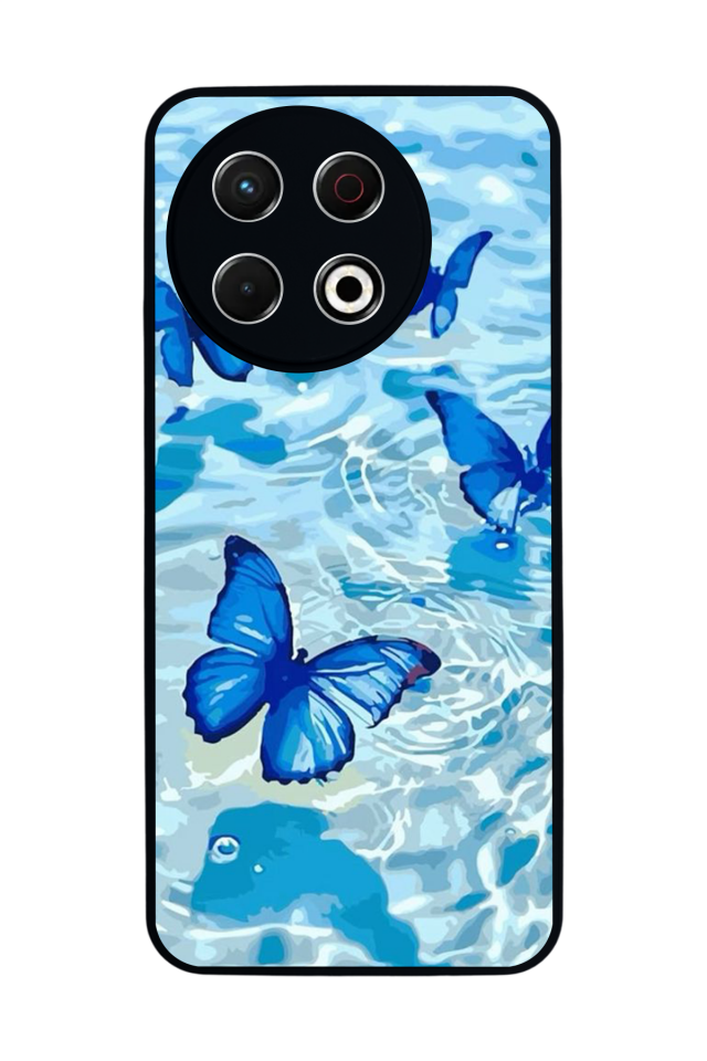 Tecno Spark 30 Pro Uyumlu Kelebek Tasarımlı Glossy Premium Kılıf