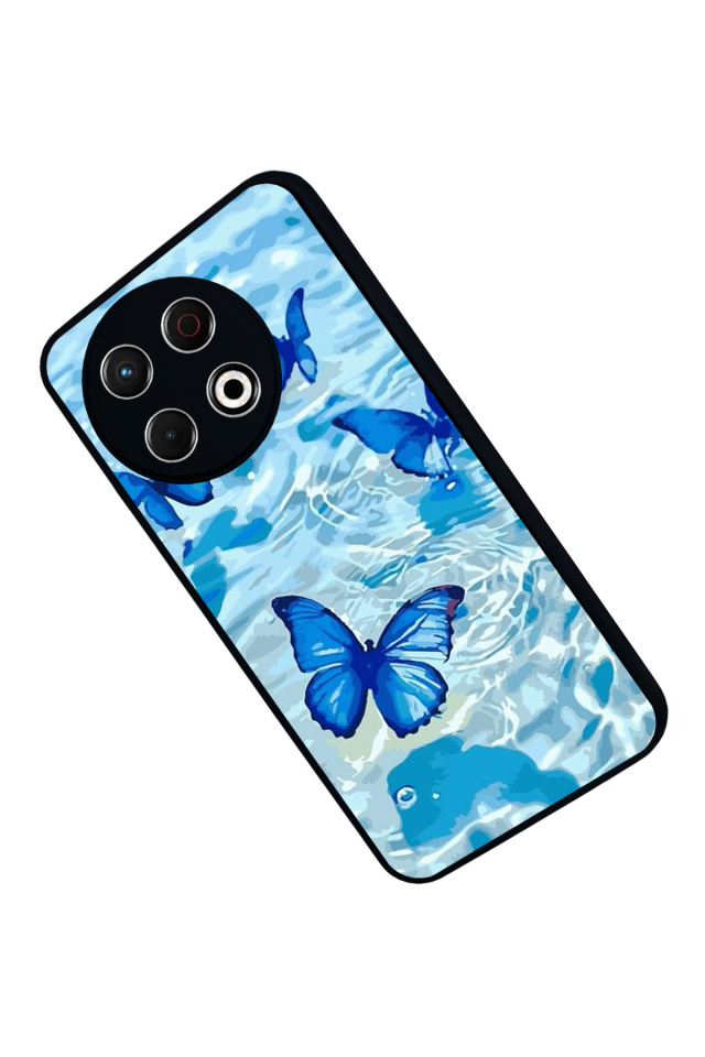 Tecno Spark 30 Pro Uyumlu Kelebek Tasarımlı Glossy Premium Kılıf