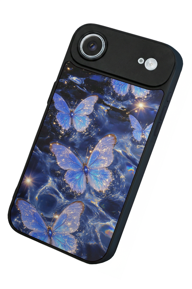 iPhone 17 Air Uyumlu Kelebek Tasarımlı Glossy Premium Kılıf