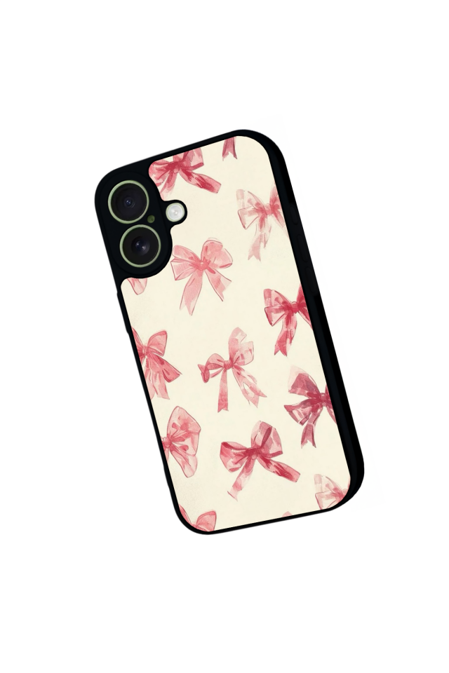 iPhone 17 Uyumlu Kurdele Tasarımlı Glossy Premium Kılıf