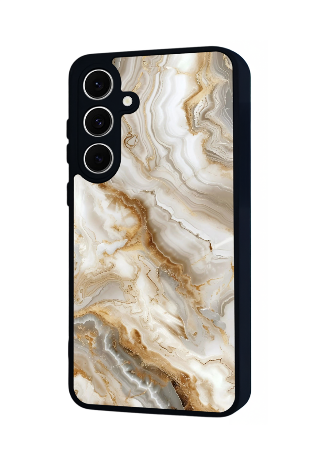 Samsung Galaxy A16 Uyumlu Mermer Marble Tasarımlı Glossy Premium Kılıf