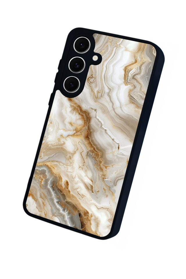 Samsung Galaxy A16 Uyumlu Mermer Marble Tasarımlı Glossy Premium Kılıf