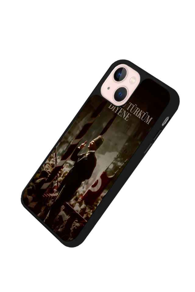 iPhone 15 Plus Uyumlu Mustafa Kemal Ataturk Tasarımlı Glossy Premium Kılıf
