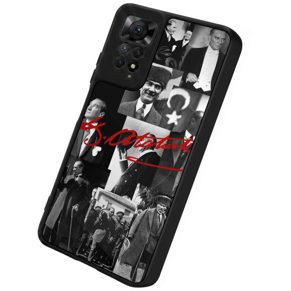 Xiaomi Redmi Note 11 Pro Uyumlu Mustafa Kemal Ataturk Tasarımlı Glossy Premium Kılıf