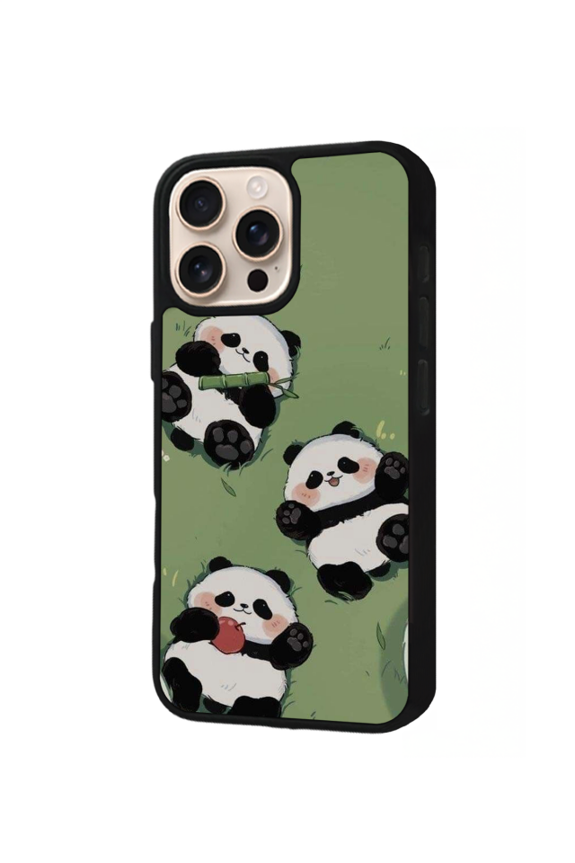 iPhone 14 Pro Uyumlu Panda Tasarımlı Glossy Premium Kılıf