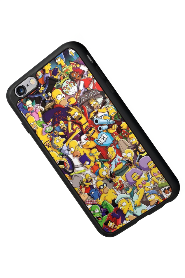 iPhone 6 Plus Uyumlu The Simpsons Tasarımlı Glossy Premium Kılıf