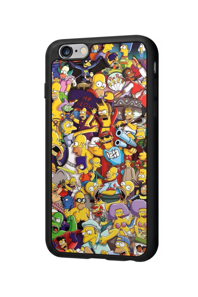 iPhone 6 Plus Uyumlu The Simpsons Tasarımlı Glossy Premium Kılıf